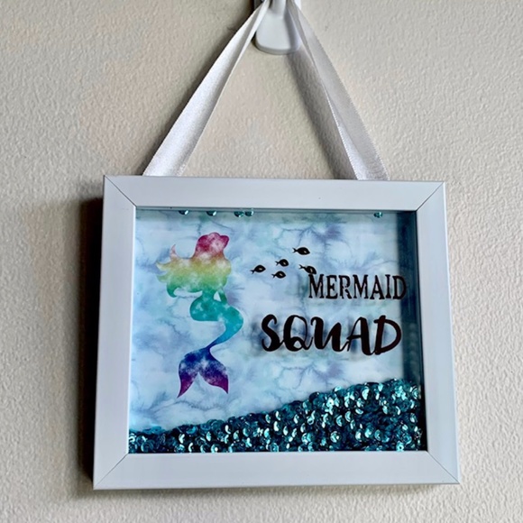 Mermaid Squad Shadow Box with Sequins - Picture 4 of 5